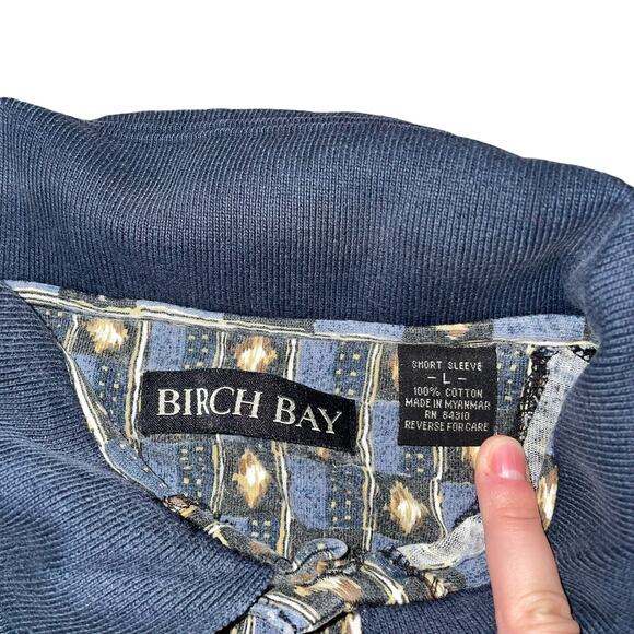 Birch Bay Vintage Collard Shirt Size L - Picture 2 of 4